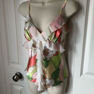 NWT Ben Lynn floral print tank top size xs